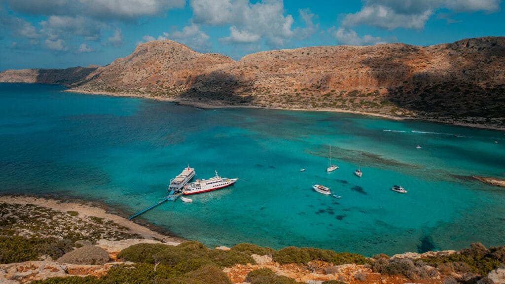 AERIAL VIEW OF GREECE BEACH-BALOS, CRETE