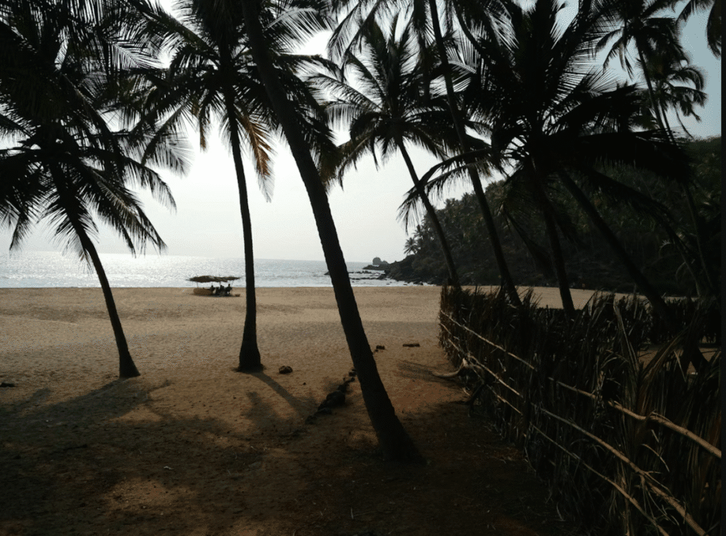 Quiet beach in Goa