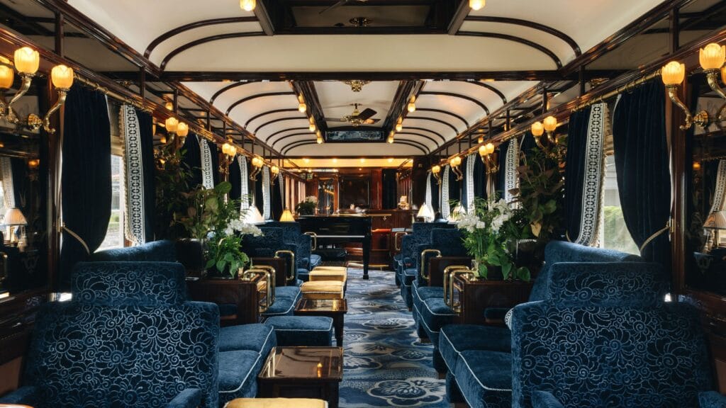 Luxury train lounge