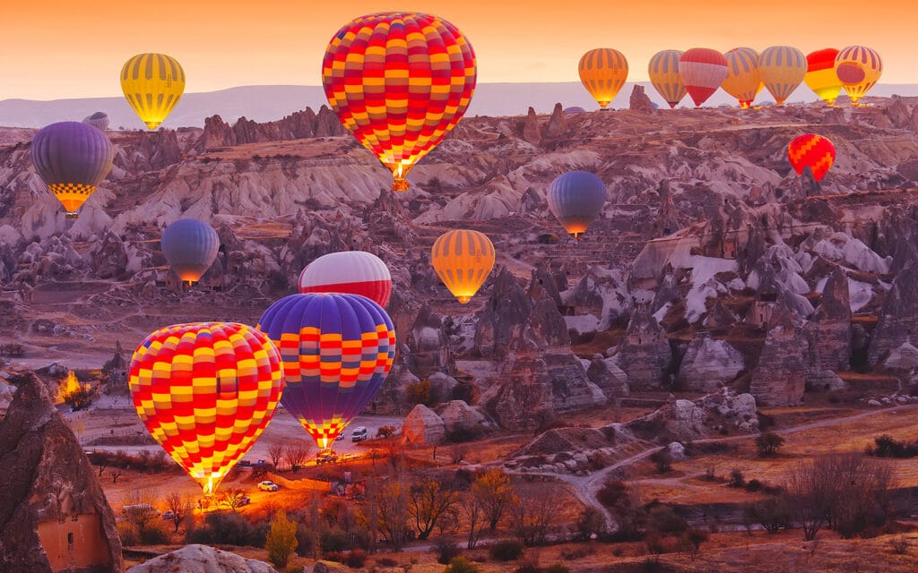 hot air balloon festival in Turkey