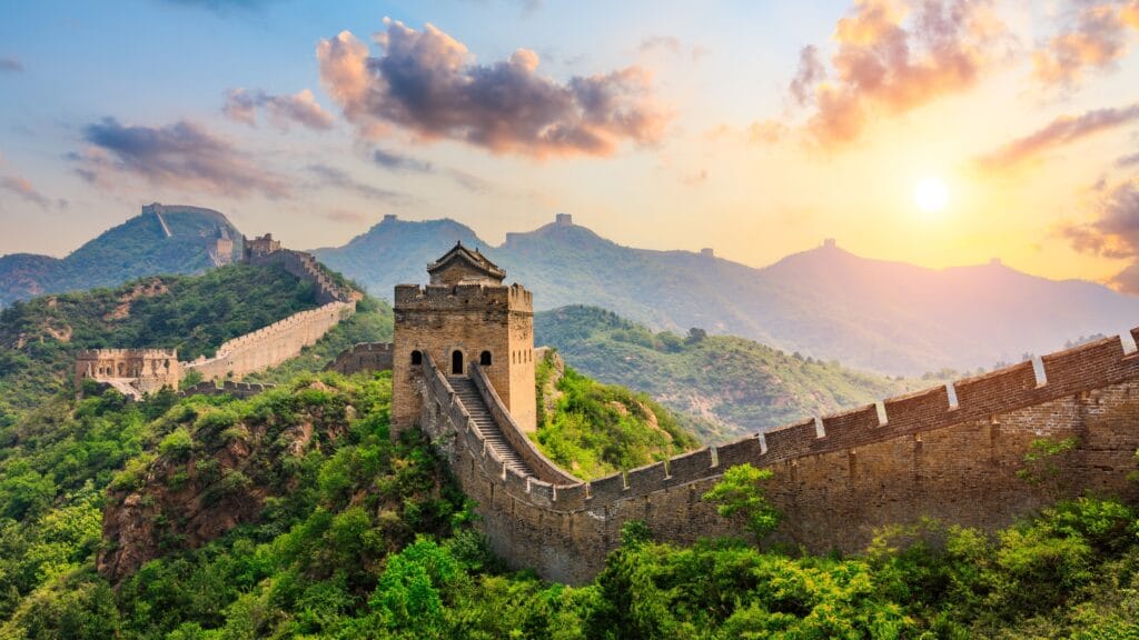 Great Wall at sunset