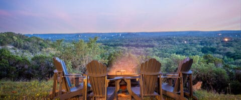 Hill Country fire pit view