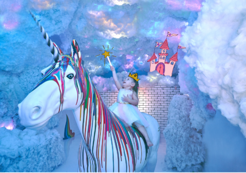 Rainbow Vomit unicorn art scene