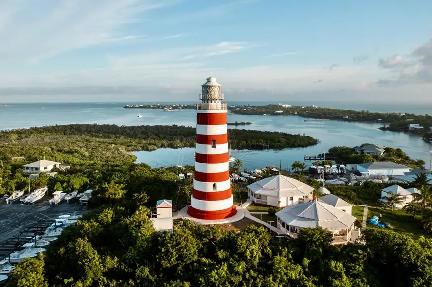 Hope Town's iconic lighthouse