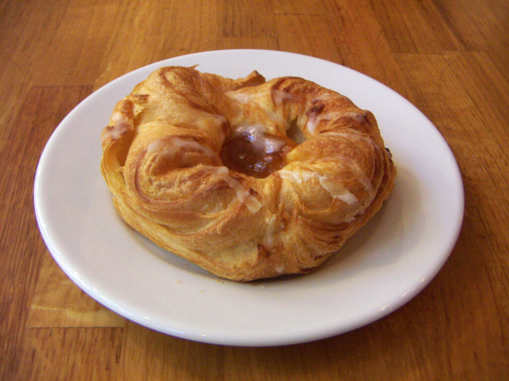 sweet flaky pastry from Denmark